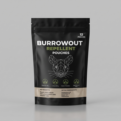 Burrowout Rodent Repellent Pouches — Peppermint, Cinnamon & Cedarwood